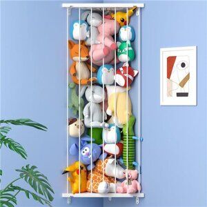 Corner Stuffed Animal Storage Organizer - Kids Stuffed Animal Holder with length